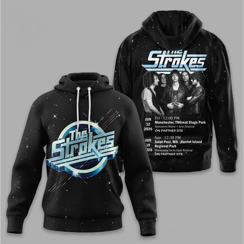 The Strokes 2026 Tour Hoodie The Strokes Merch Gifts For Rock Band Fans The Strokes 2026 Tour Hoodie The Strokes Merch Gifts For Rock Band Fans