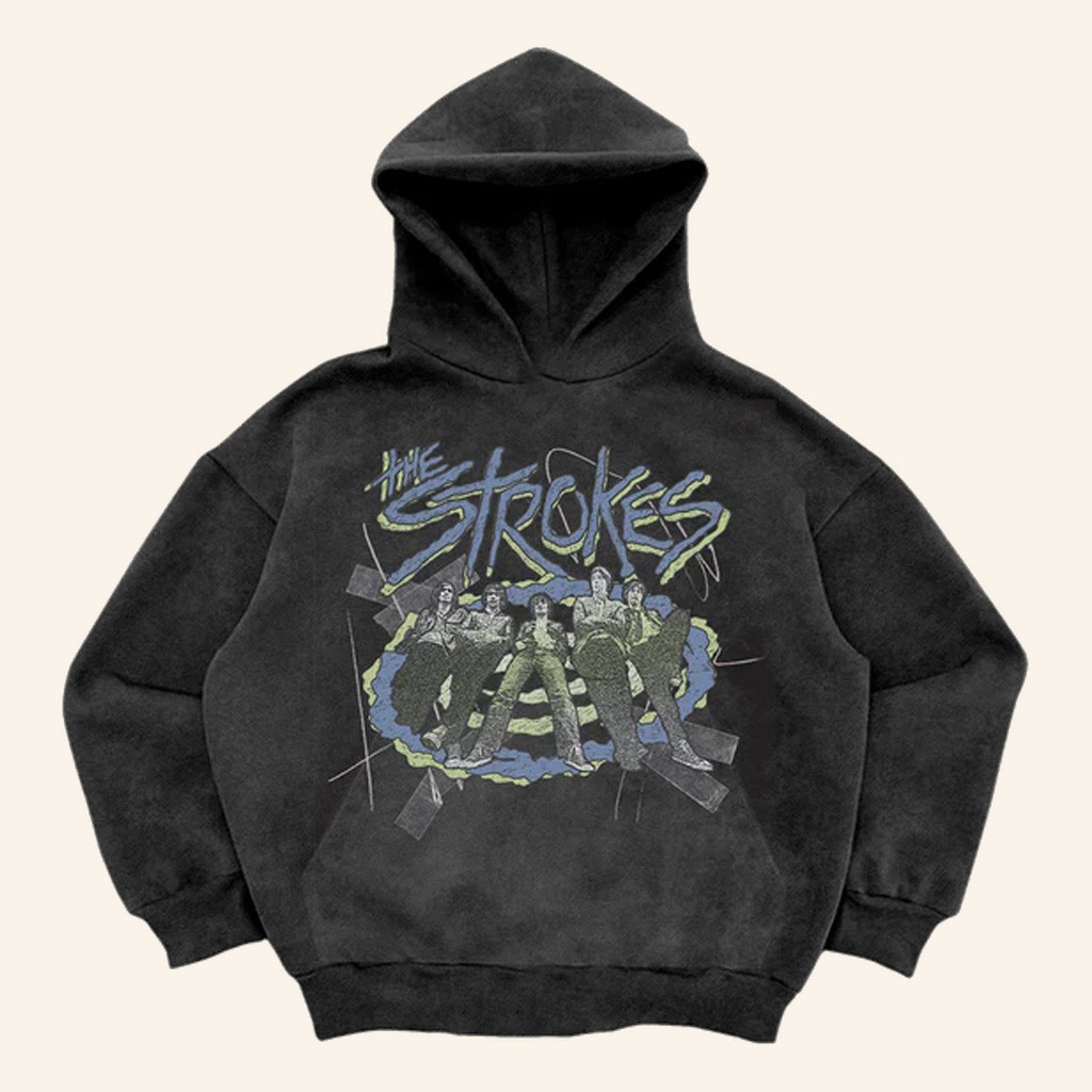 The Strokes Merch Photo The Strokes Wash Hoodie Gift Ideas For Rock Lovers
