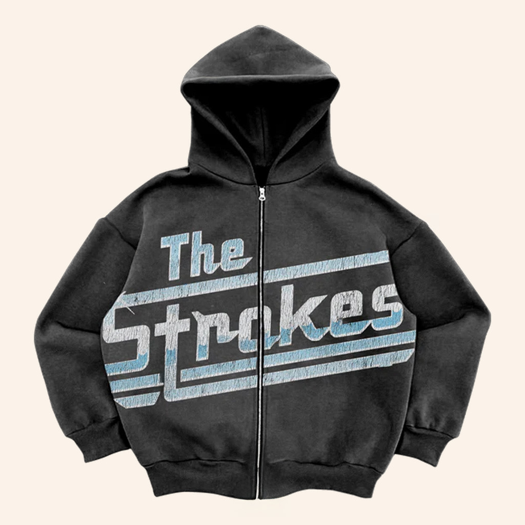 The Strokes Merch The Strokes Zip Hoodie Christmas Gift Ideas For Rock Lovers