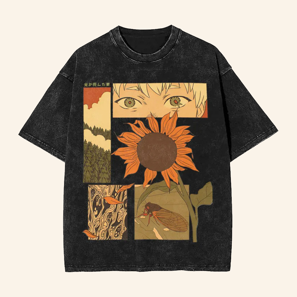 The Summer Hikaru Died Merch The Summer Hikaru Died Haunted Summer Wash T-Shirt Daughter Gifts