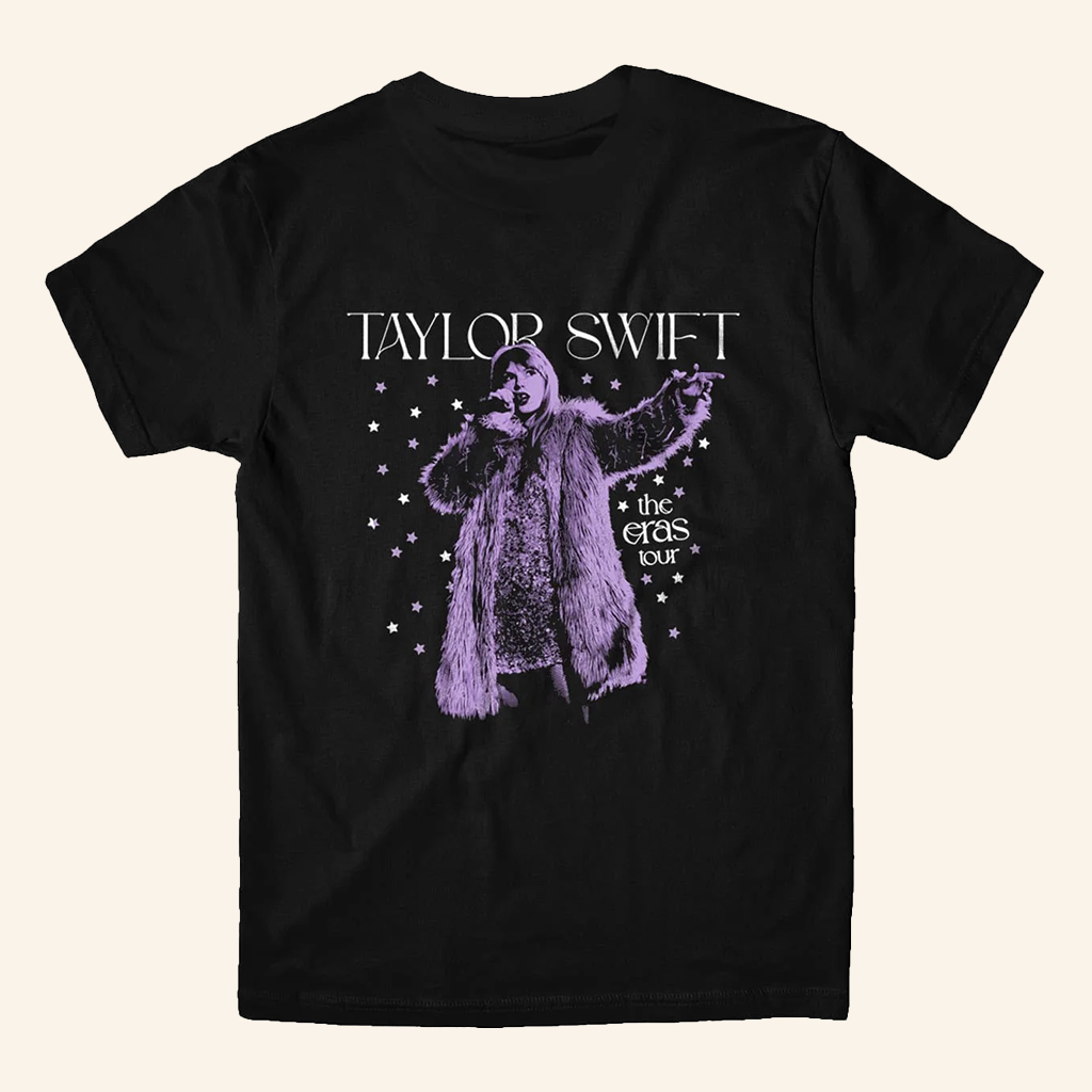The Ted Ellis Merch TS The Eras Tour Live Photo Stars T-Shirt Black Gifts For Swifties