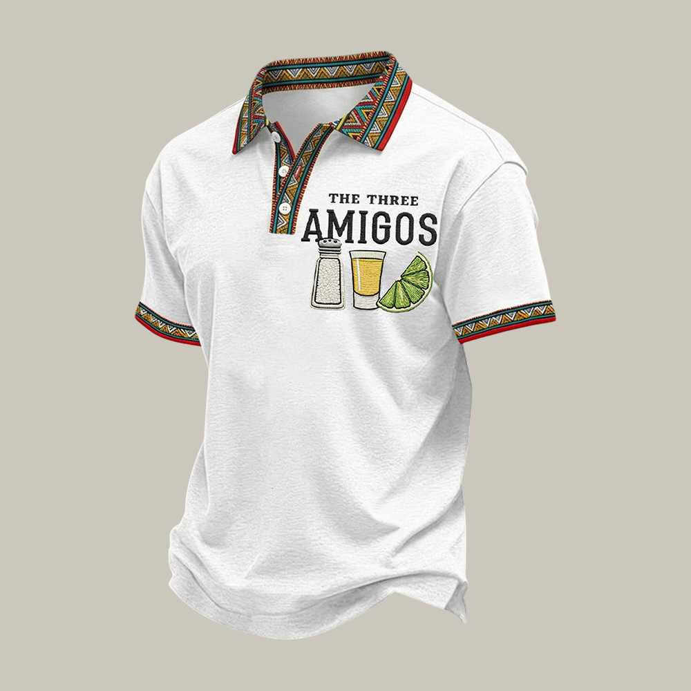 The Three Amigos Polo Shirt Cinco De Mayo 2026 Shirt Funny Mexican Pride Gift