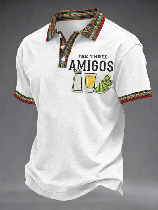 The Three Amigos Tequila Polo Shirt Margarita Drink Cinco De Mayo Clothing Gift For Men