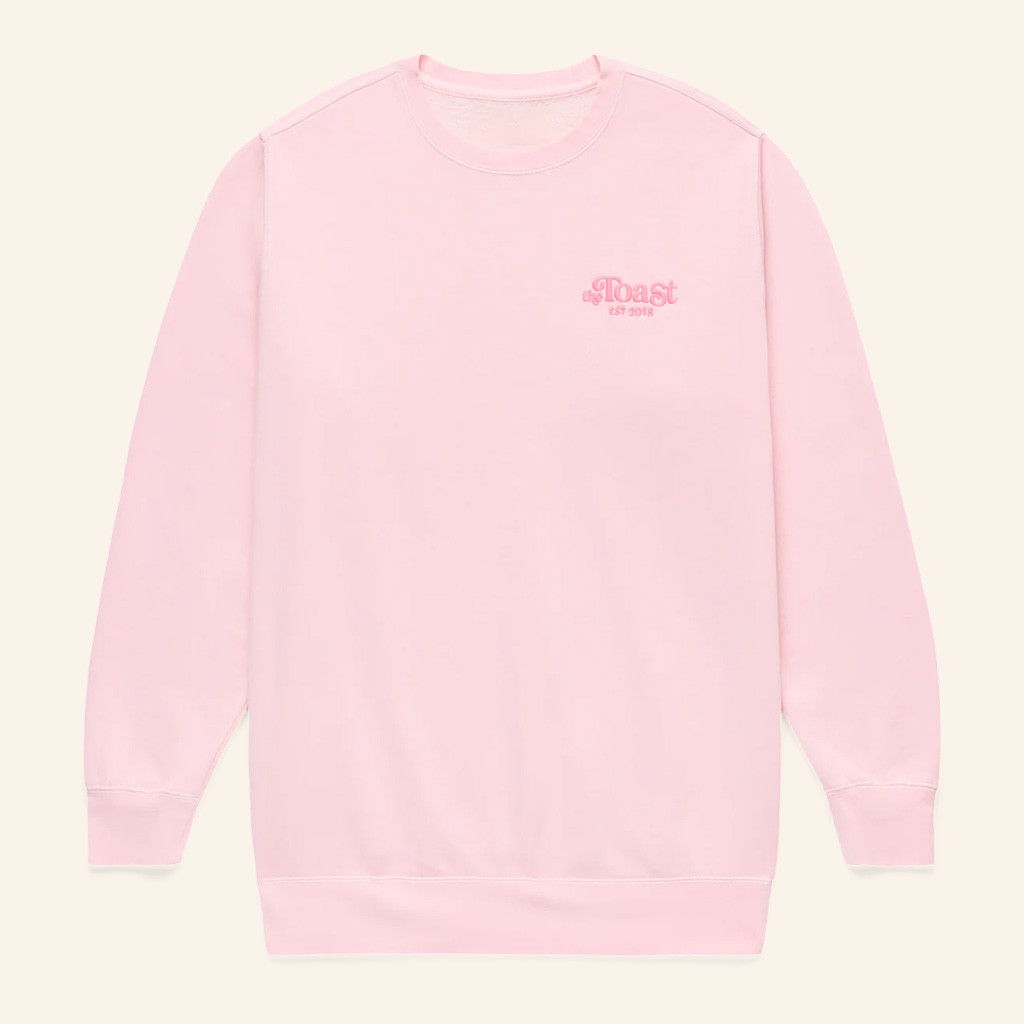 The Toast Merch Logo Crewneck Light Pink The Toast Sweatshirt Gifts For Wife