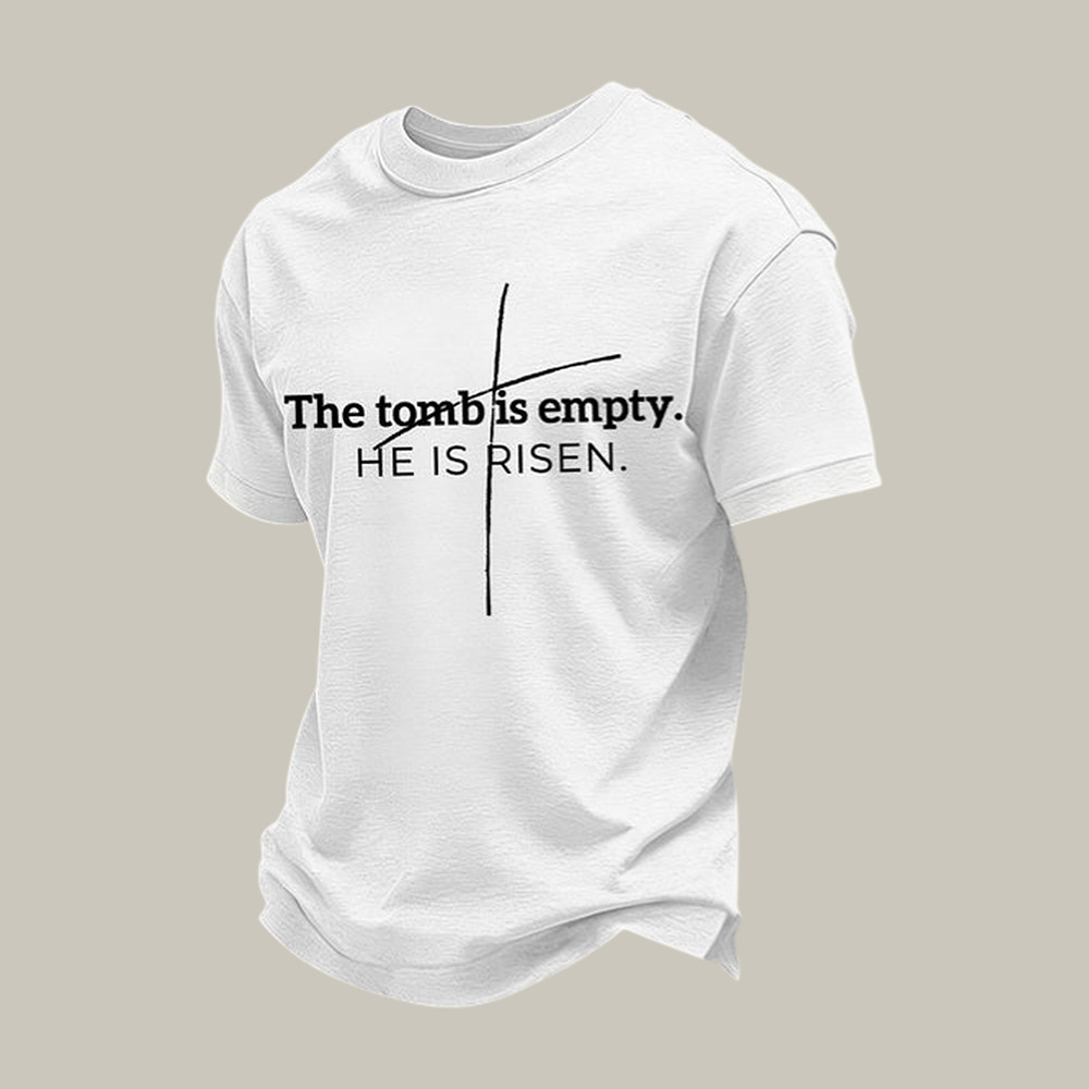 The Tomb Is Empty He Is Risen Faith T-Shirt God Is Good Shirt Christian Gift For Husband
