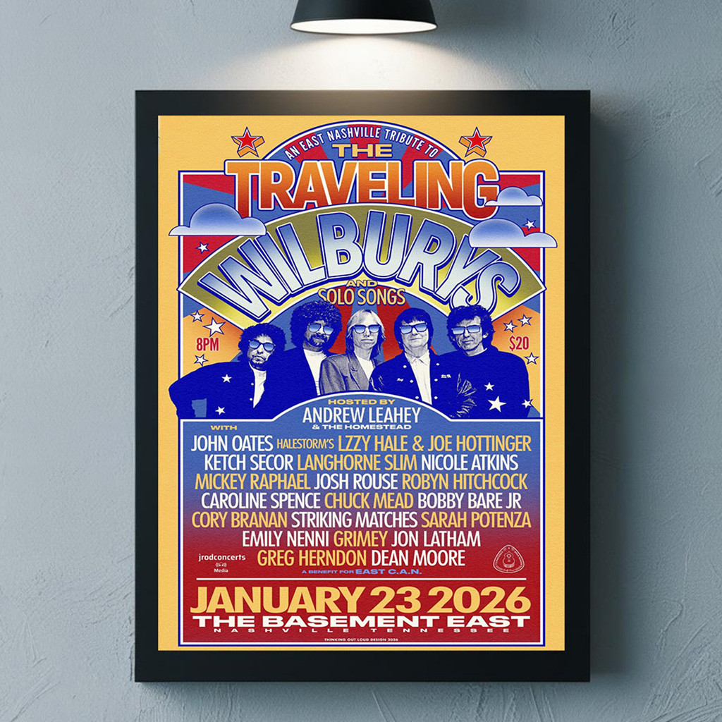 The Traveling Wilburys Nashville Tennessee 2026 Event Poster At The Basement East On January 23 2026 Poster