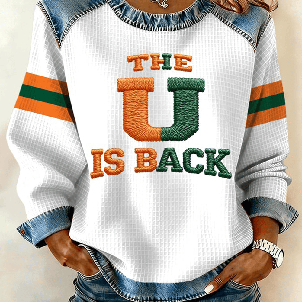 The U Is Back Football Sweatshirt University Of Miami Apparel Best Fan Gear
