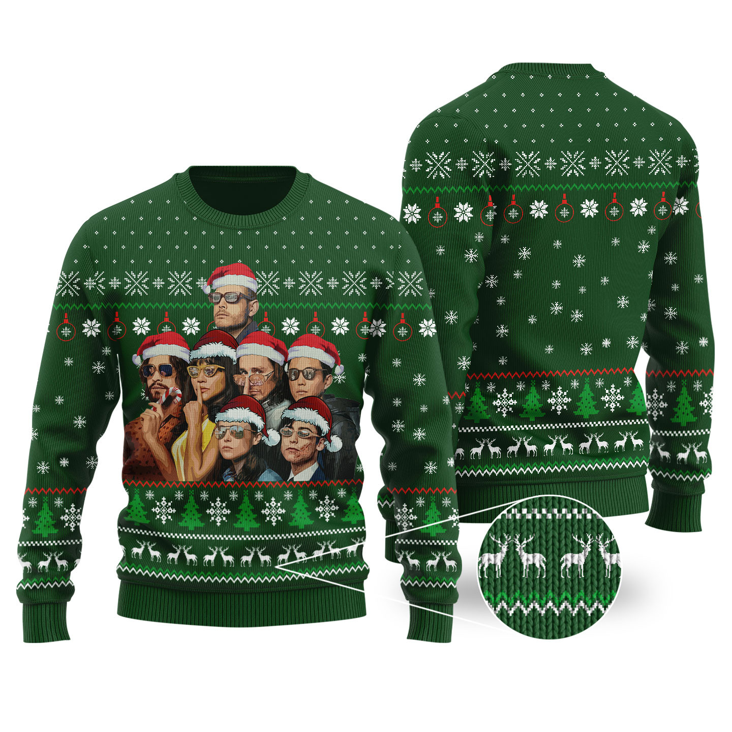 The Umbrella Academy Funny Ugly Christmas Sweater Forest Green Best Gift Idea for Christmas Enthusiasts