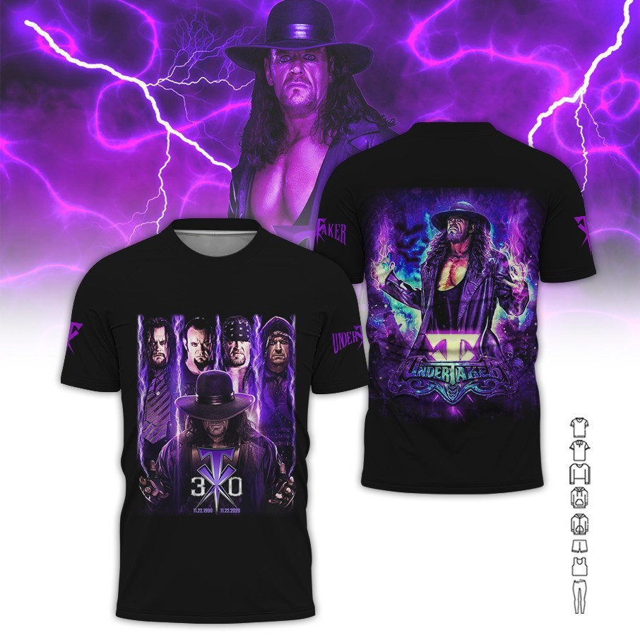 The Undertaker T-Shirt Men's WWE Wrestler The Undertaker Merchandise Apparel Fan Gifts