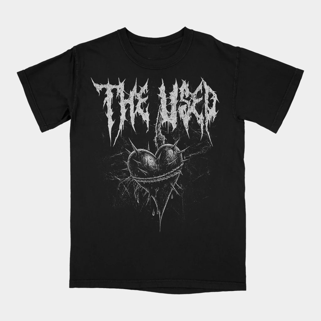 The Used Merch Spiked Heart T-Shirt Birthday Gifts For Rock Band Fans