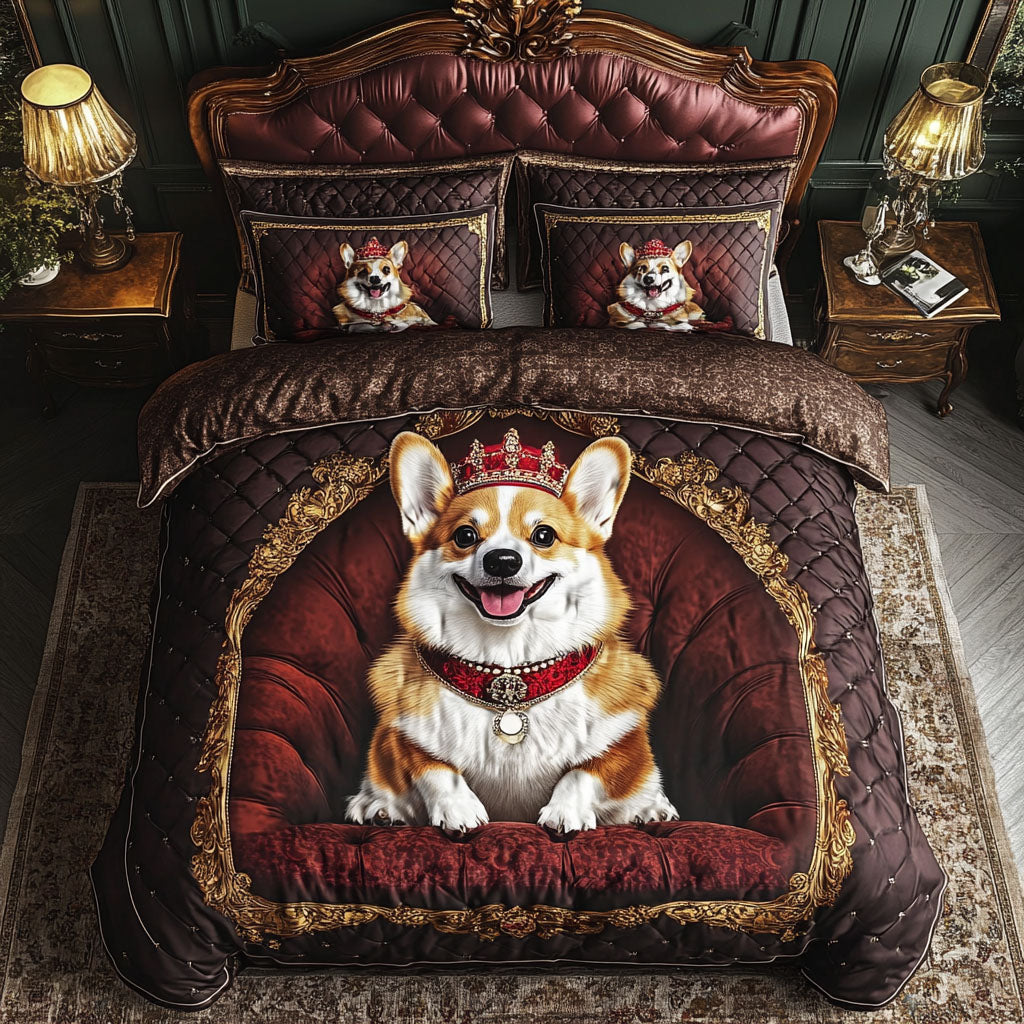 The Velvet Corgi Quilted Bedding Set Premium Comforter Set for Restful Nights