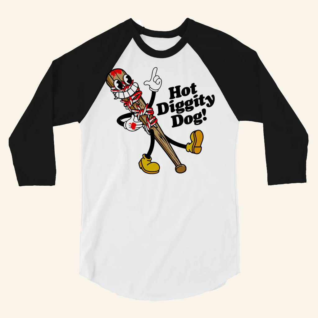 The Walking Dead Merch The Walking Dead Raglan Shirt 15Th Anniversary Hot Diggity Dog Shirt The Walking Dead Merch The Walking Dead Raglan Shirt 15Th Anniversary Hot Diggity Dog Shirt