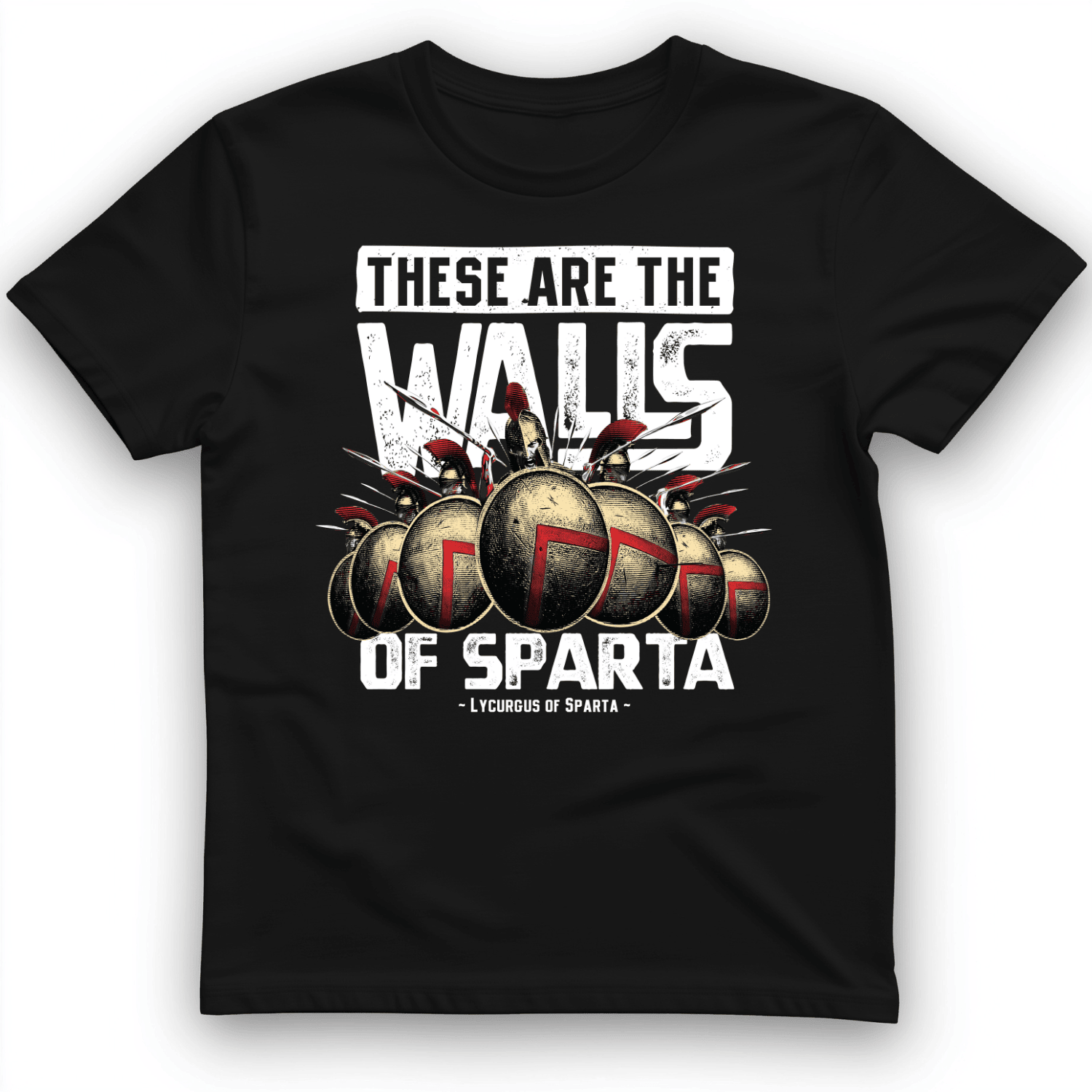 The Walls Of Sparta T-Shirt Funny Quote Clothes Cool Gifts For Grandpa