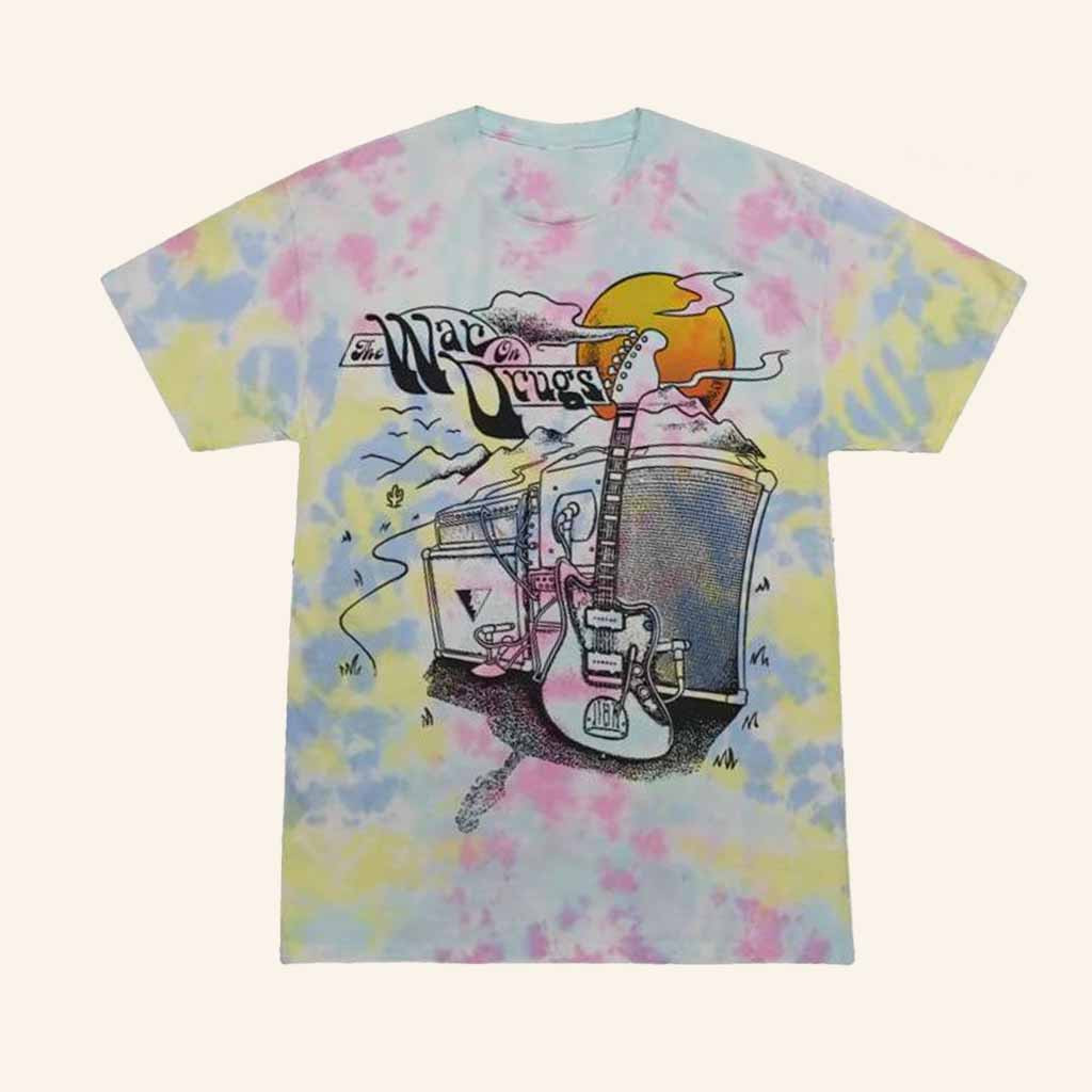 The War On Drugs Merch Guitar Scene Tie Dye T-Shirt Music Lover Gifts For Him The War On Drugs Merch Guitar Scene Tie Dye T-Shirt Music Lover Gifts For Him