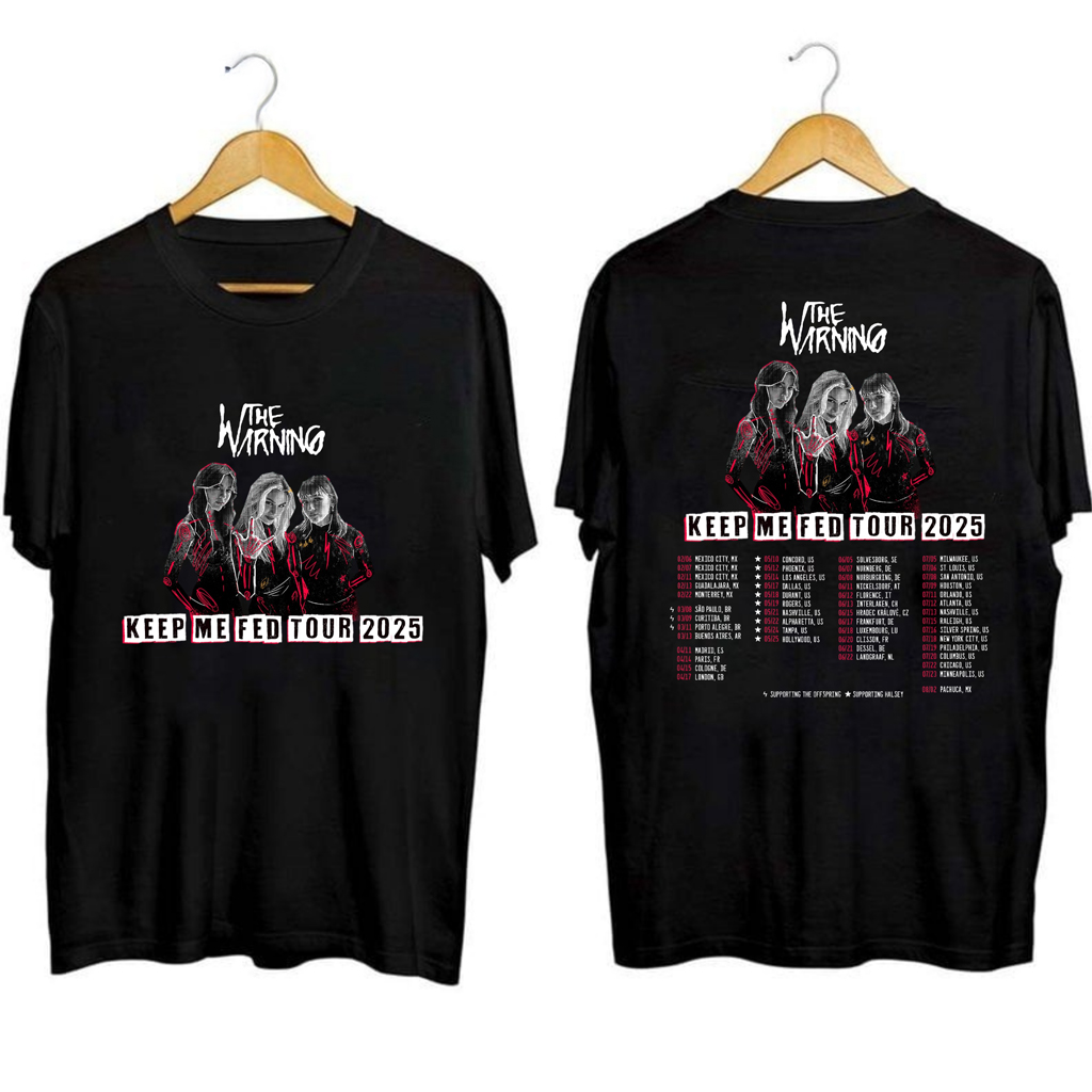 The Warning Band Tour 2025 Shirt The Warning Merch Best Gifts For Rock Lovers The Warning Band Tour 2025 Shirt The Warning Merch Best Gifts For Rock Lovers