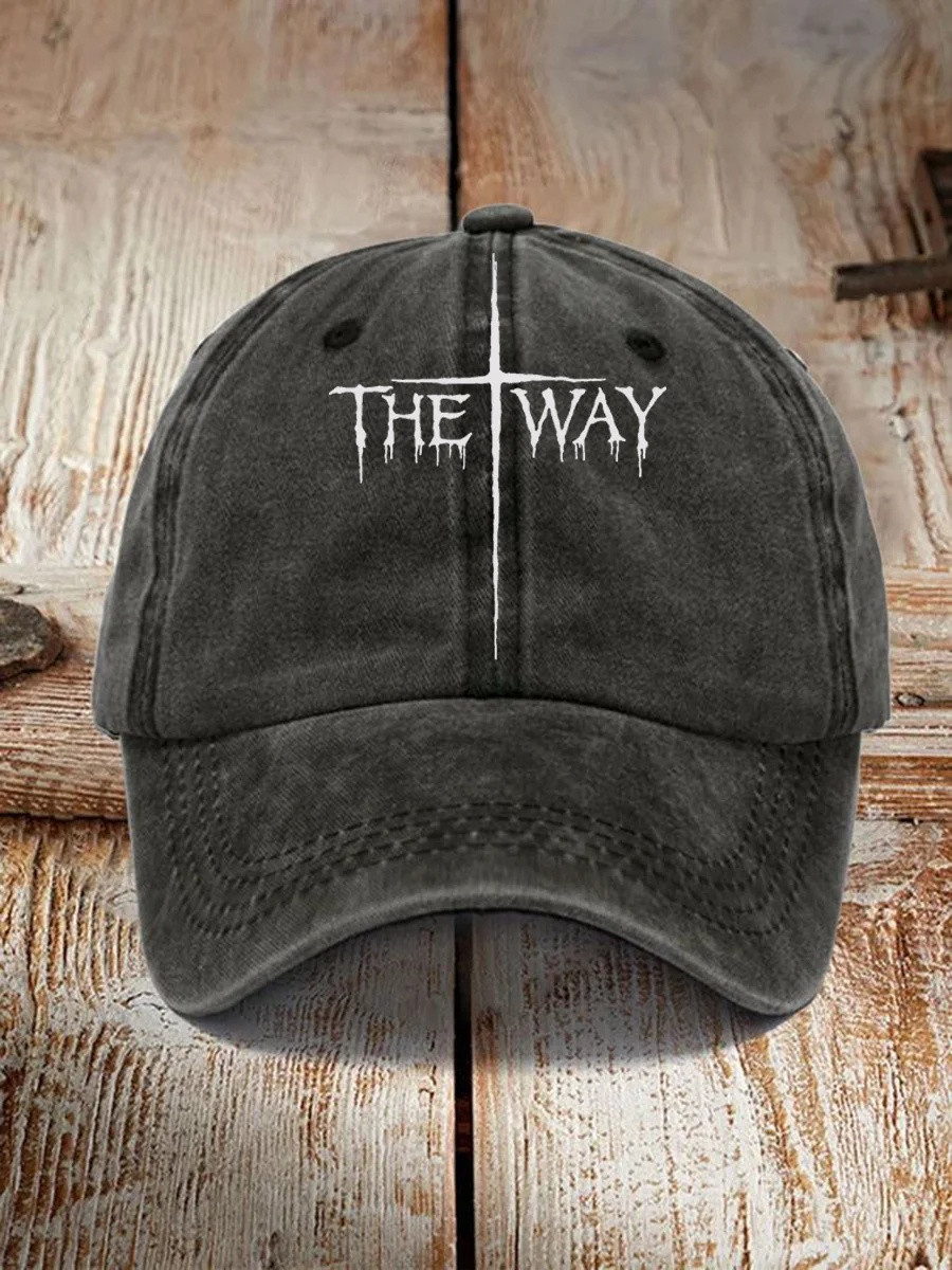 The Way Cross Washed Baseball Hat Christian Faith Apparel Best Gift Ideas