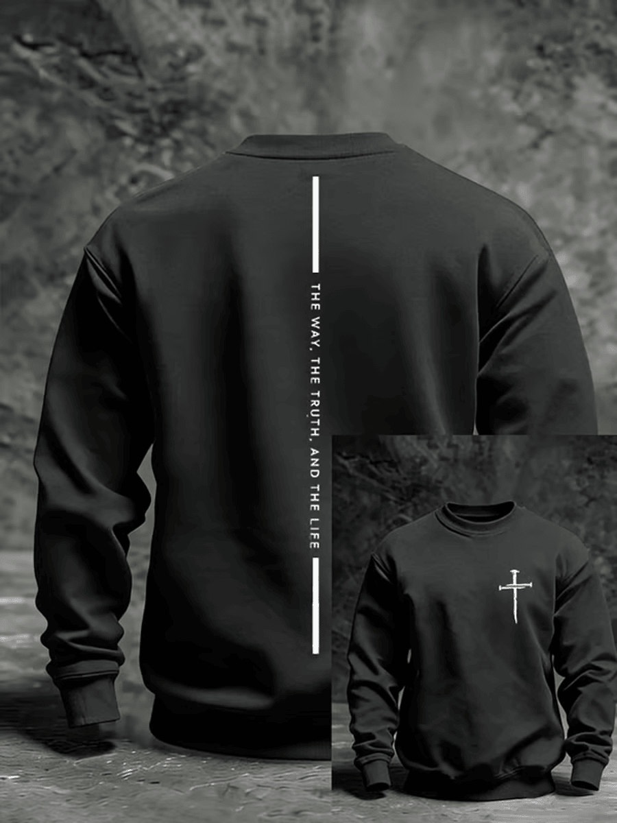 The Way The Truth And The Life Cross Sweatshirt Faith Based Christian Shirt Gift For Believers