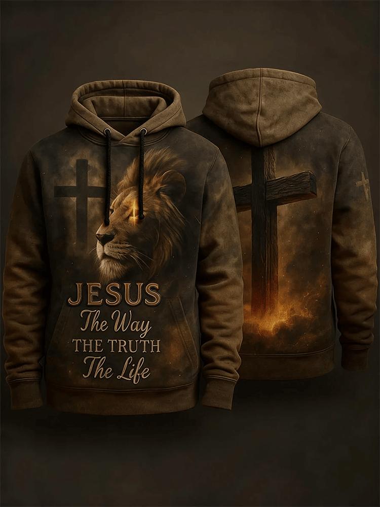 The Way The Truth The Life Hoodie 2026 Jesus Lion Merch Gift For Him