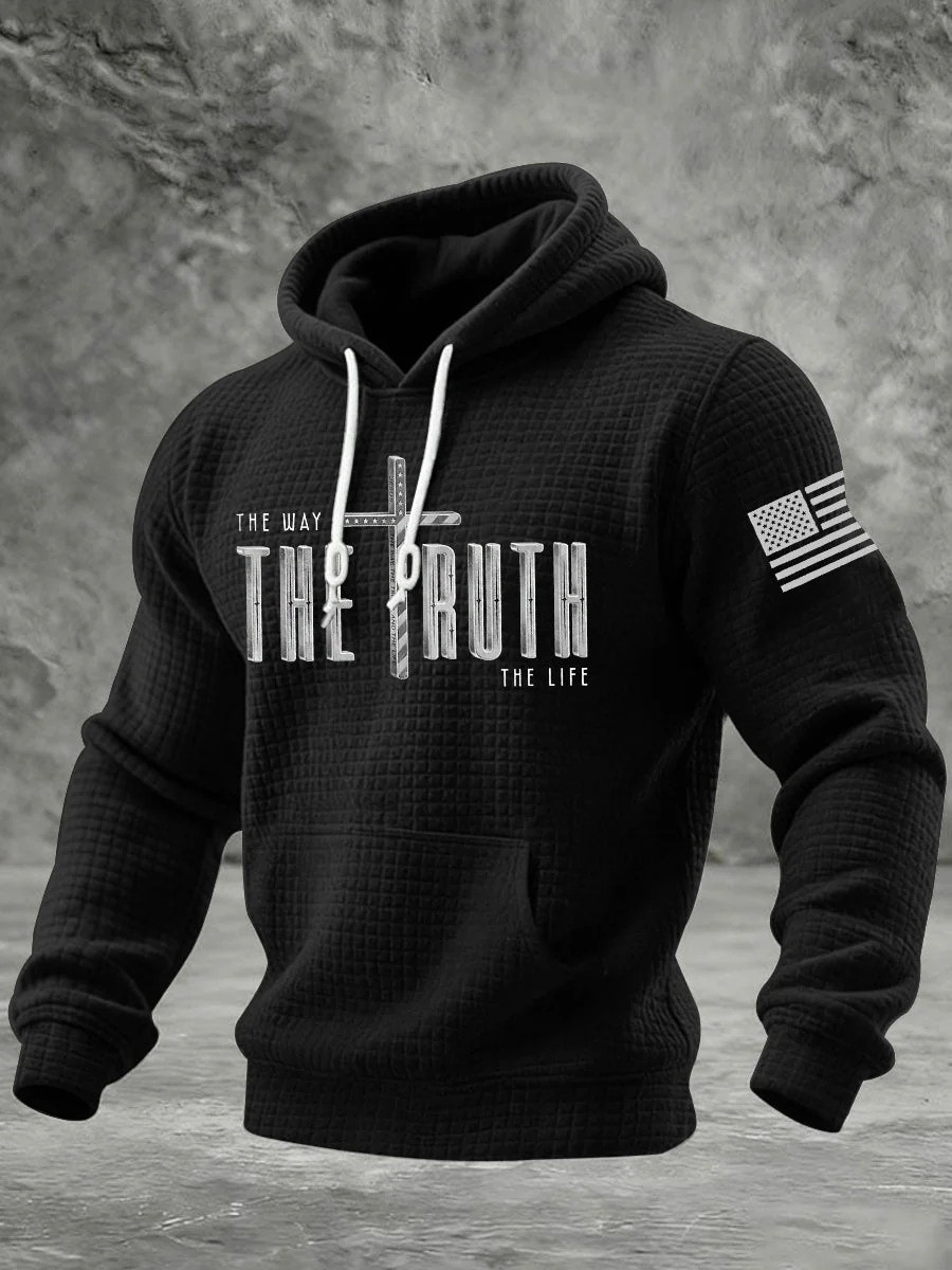 The Way The Truth The Life Hoodie Men Christian Faith Apparel Graphic Hoodies Gift Ideas