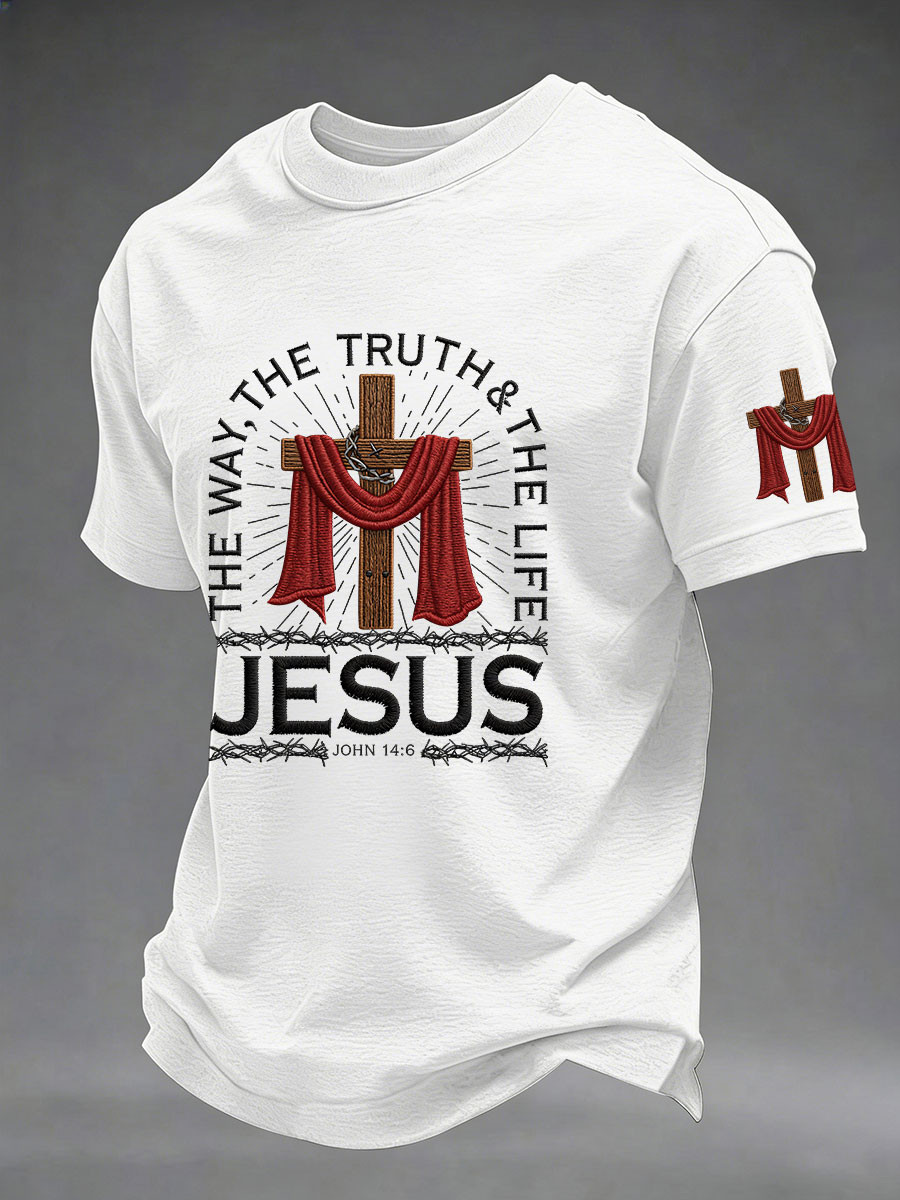 The Way The Truth The Life Jesus John 14 6 T-Shirt Christian Faith Cross Clothing Gift Ideas