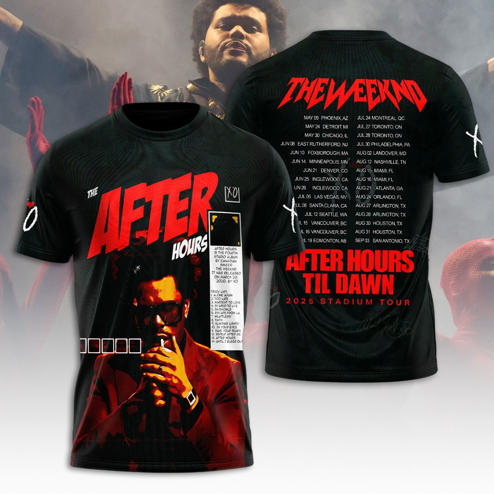 The Weeknd 2025 Stadium Tour T-Shirt Gifts For Music Enthusiasts