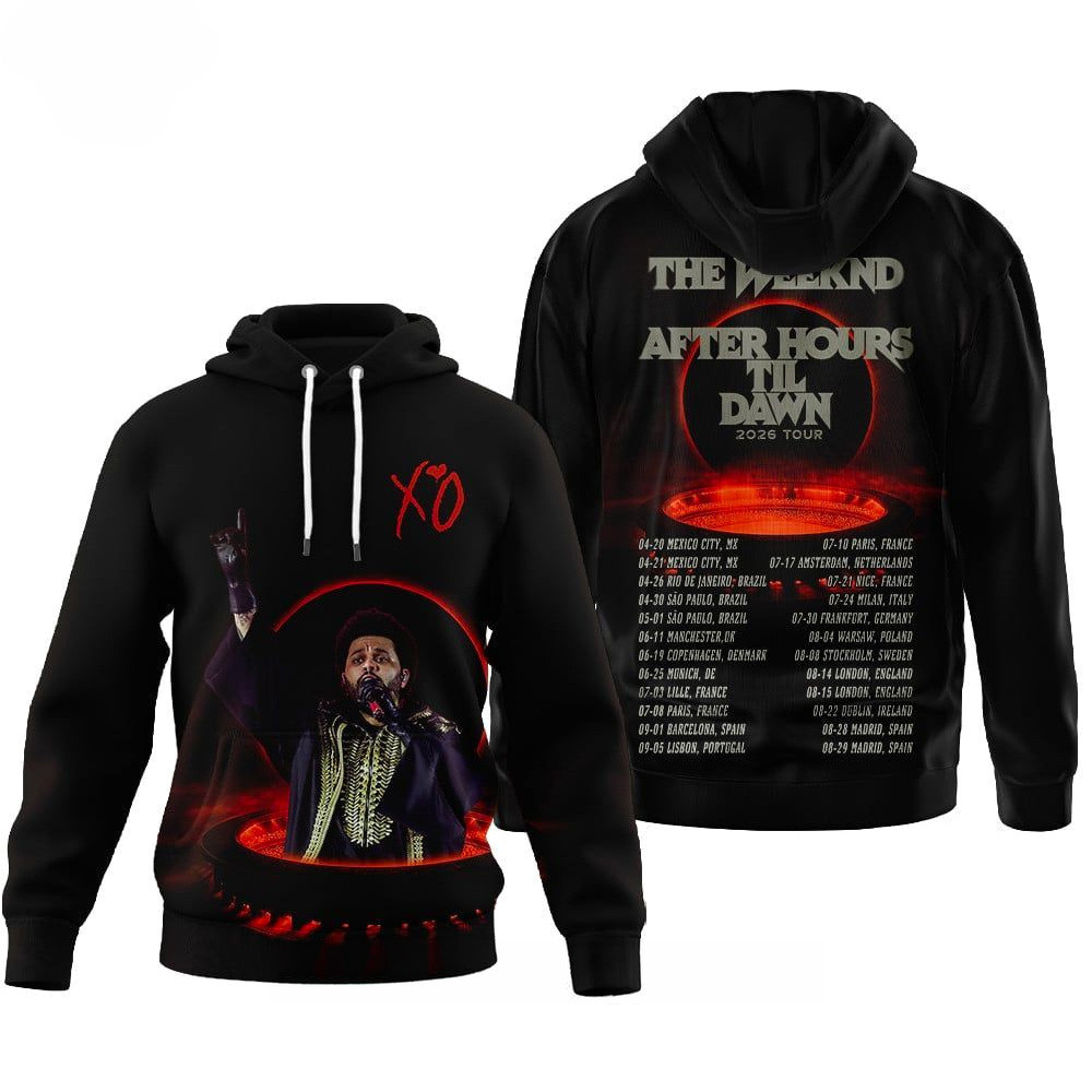 The Weeknd After Hours Til Dawn 2026 Tour Hoodie The Weeknd Merch Presents For Music Lovers