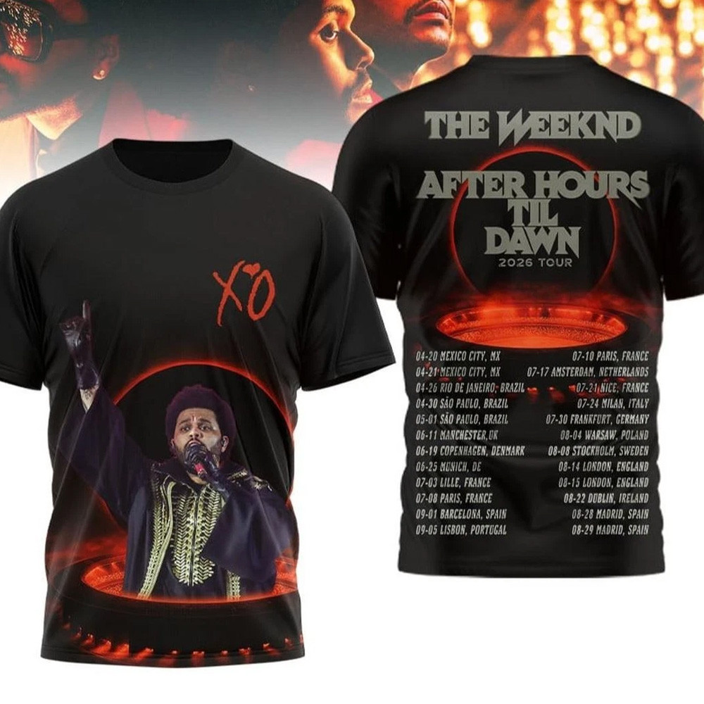 The Weeknd After Hours Til Dawn 2026 Tour T-Shirt The Weeknd Merch Unique Gifts For Music Lovers