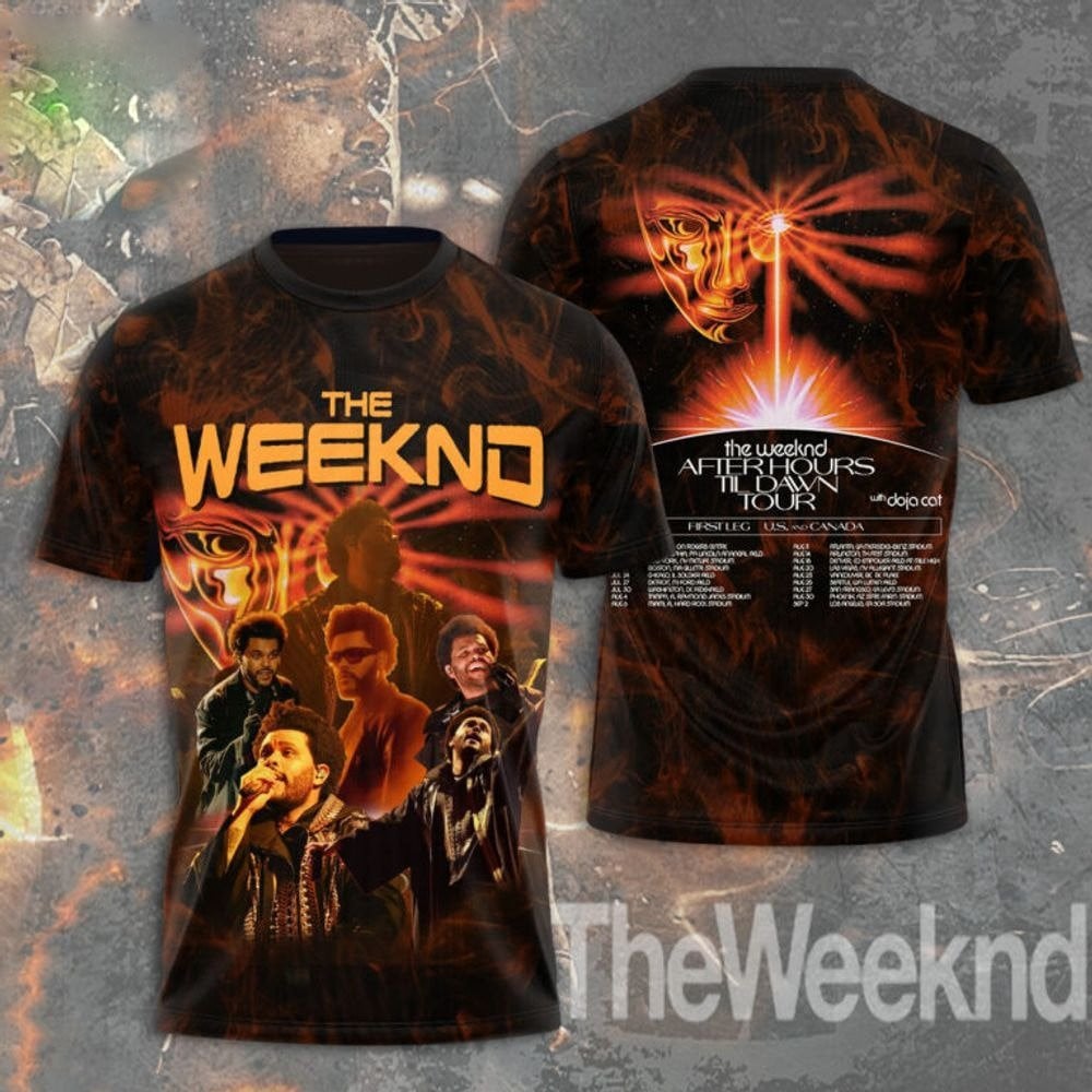 The Weeknd After Hours til Dawn Tour 3D T-Shirt Gift For Concert Fan