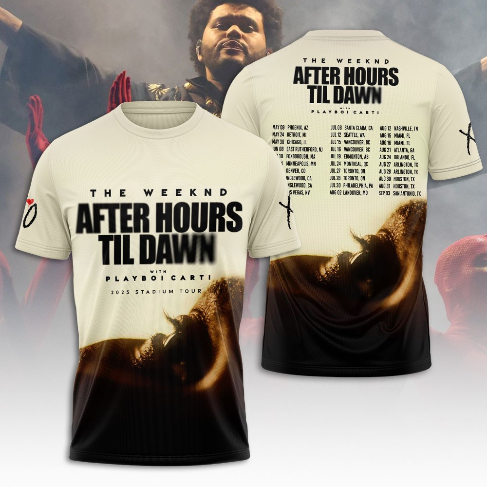 The Weeknd After Hours Til Dawn With Playboi Carti Tour 2025 T-Shirt Gift For Concert Lover