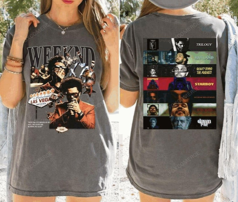 The Weeknd After Hours Tour Retro Album Double Sided T-Shirt Best Gift For Music Fans