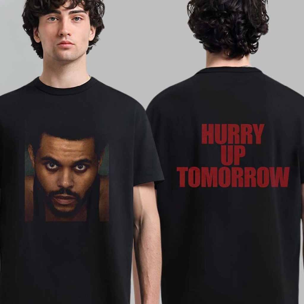 The Weeknd Hurry Up Tomorrow Album Graphics Merch T-Shirt Music Lover Gifts For Him The Weeknd Hurry Up Tomorrow Album Graphics Merch T-Shirt Music Lover Gifts For Him