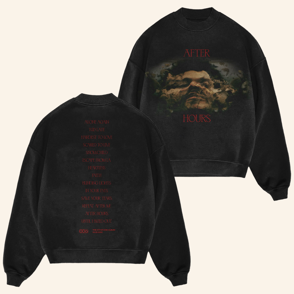 The Weeknd Merch After Hours Crewneck Sweatshirt XO Merch Gifts For Music Lovers