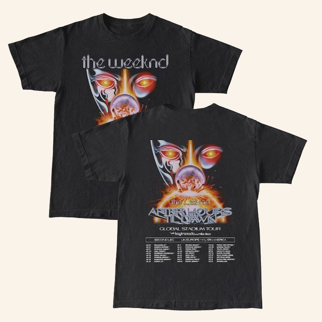 The Weeknd Merch After Hours Til Dawn Tour Black T-Shirt Presents For Music Lovers The Weeknd Merch After Hours Til Dawn Tour Black T-Shirt Presents For Music Lovers