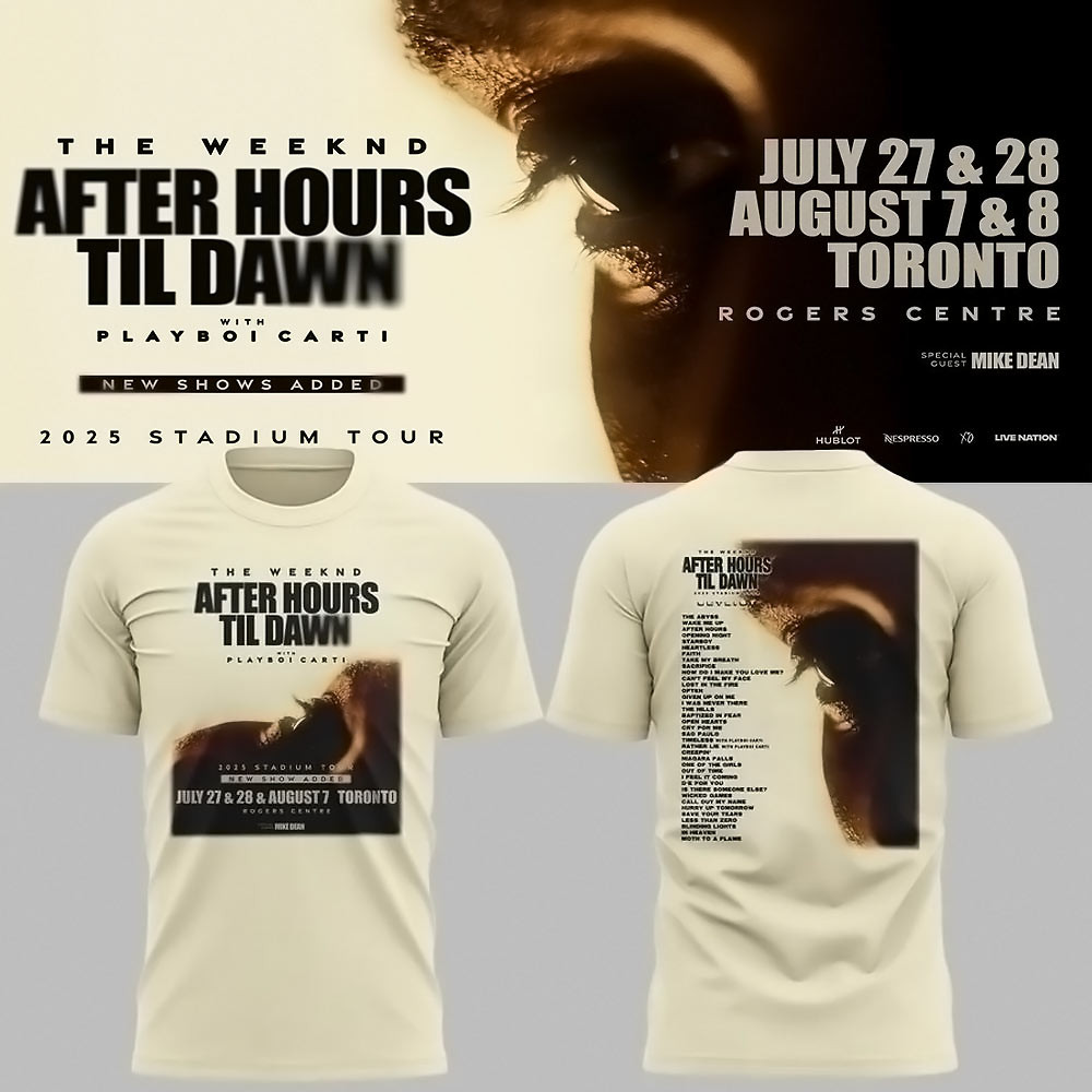 The Weeknd Toronto Blue Jays The Weeknd After Hours Til Dawn 2025 Special T-Shirt Gifts For Music Fans