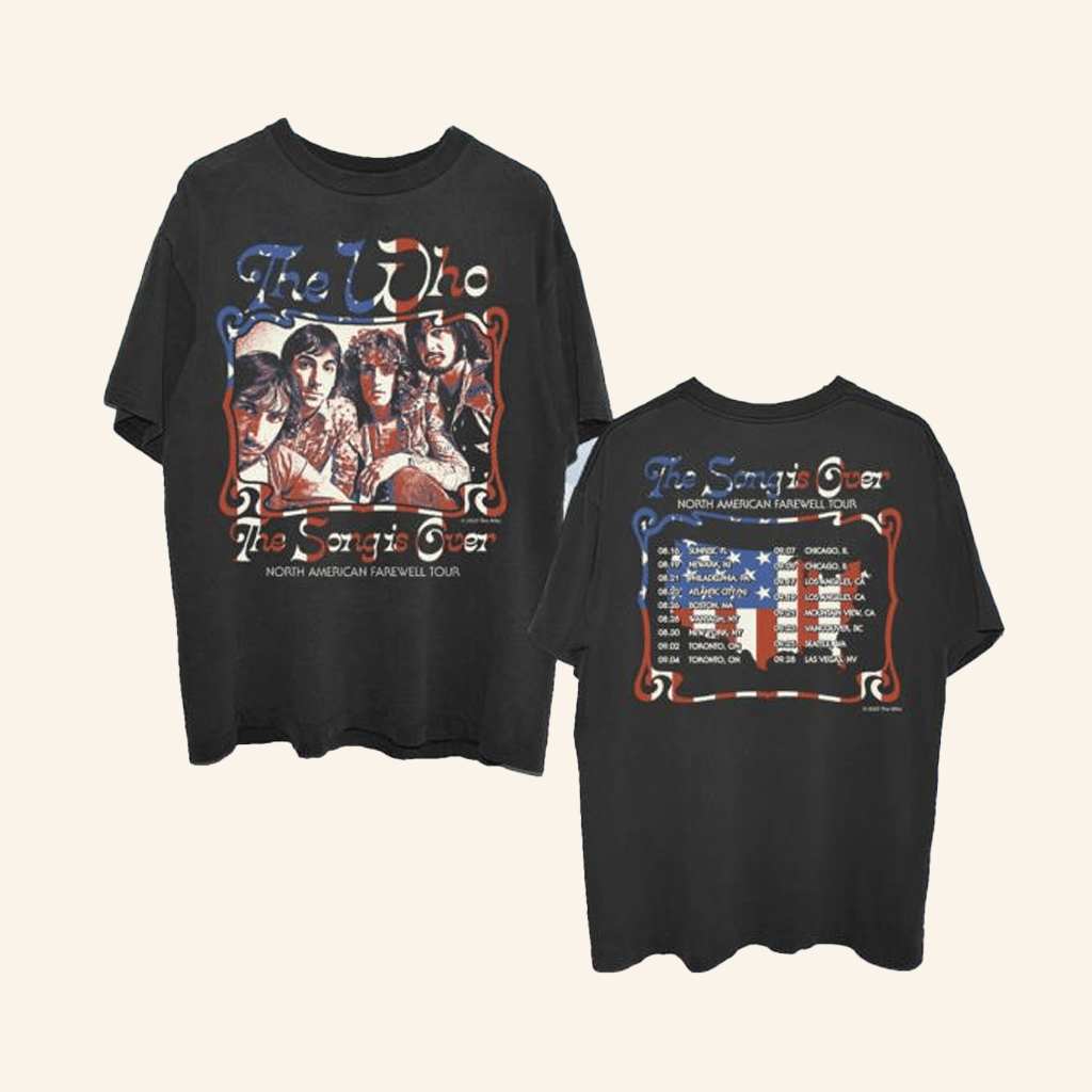 The Who Merch The Song Is Over North America Photo Dateback T-Shirt Gifts For Fans The Who Merch The Song Is Over North America Photo Dateback T-Shirt Gifts For Fans