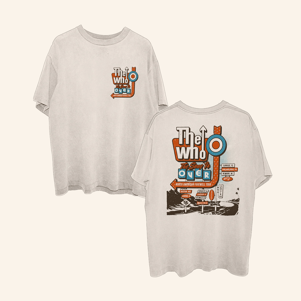 The Who Merch The Song Is Over Retro Sign T-Shirt Good Gifts For Boyfriend The Who Merch The Song Is Over Retro Sign T-Shirt Good Gifts For Boyfriend