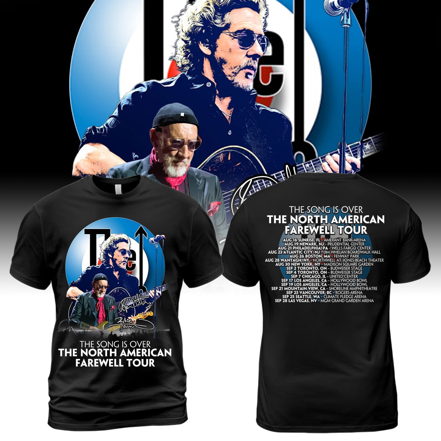 The Who The Song Is Over North America Farewell Tour T-Shirt Concert Tour Merch Fan Gifts