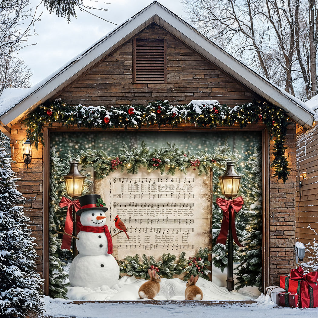 The Winter Carol Christmas Garage Door Banner Garage Door Holiday Covers Xmas Gifts