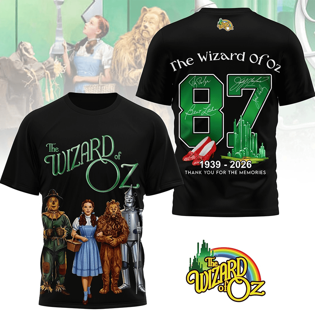 The Wizard Of Oz 87Th Anniversary 2026 Thank You For The Memories Shirt The Wizard Of Oz Merch The Wizard Of Oz 87Th Anniversary 2026 Thank You For The Memories Shirt The Wizard Of Oz Merch