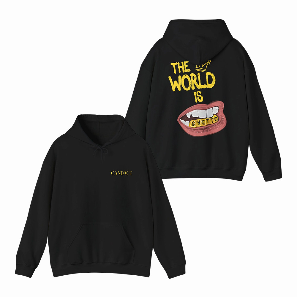 The World Is Ghetto Candace Owens Hoodie Social Media Influencer Merch Gift For Wife