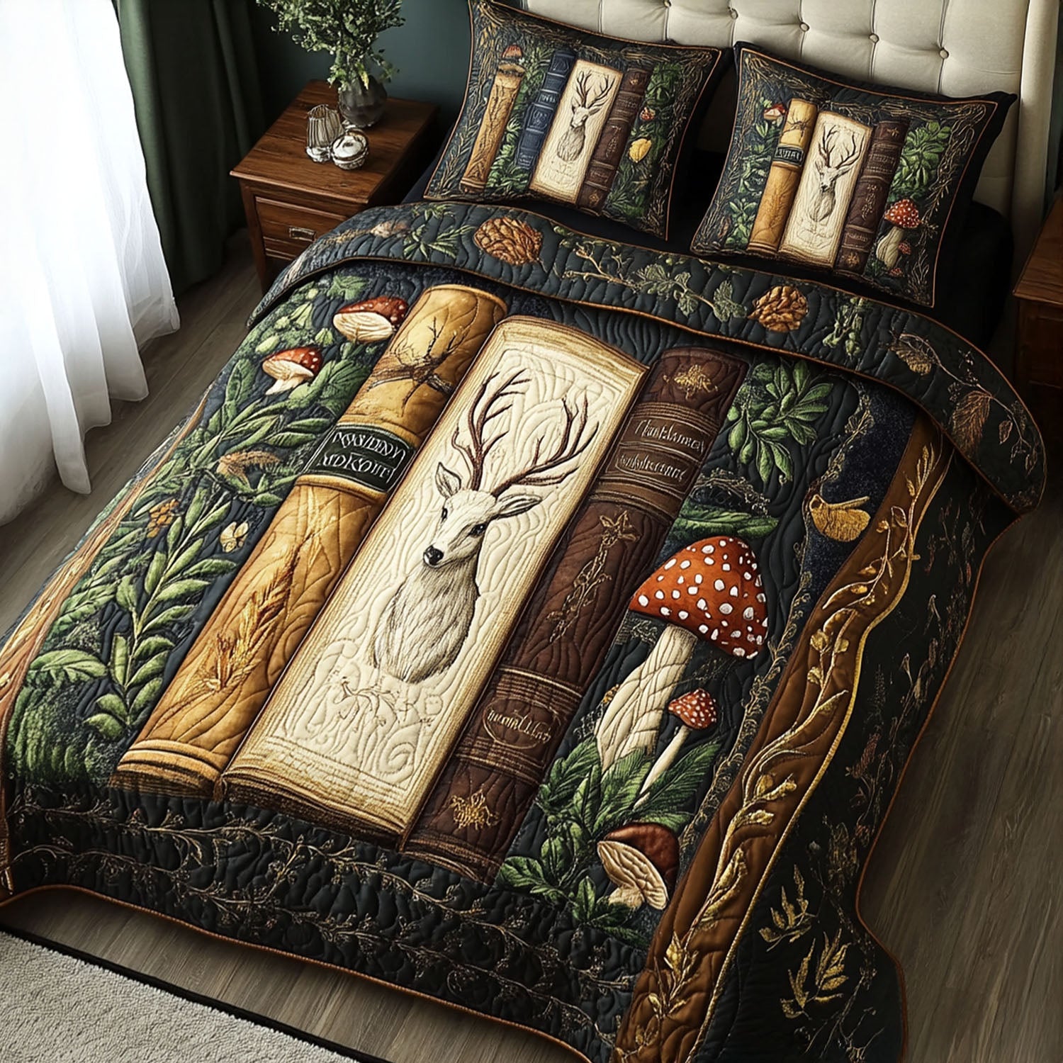 The Written World Quilted Bedding Set Bedroom Decorations Book Themed Gifts For Husband