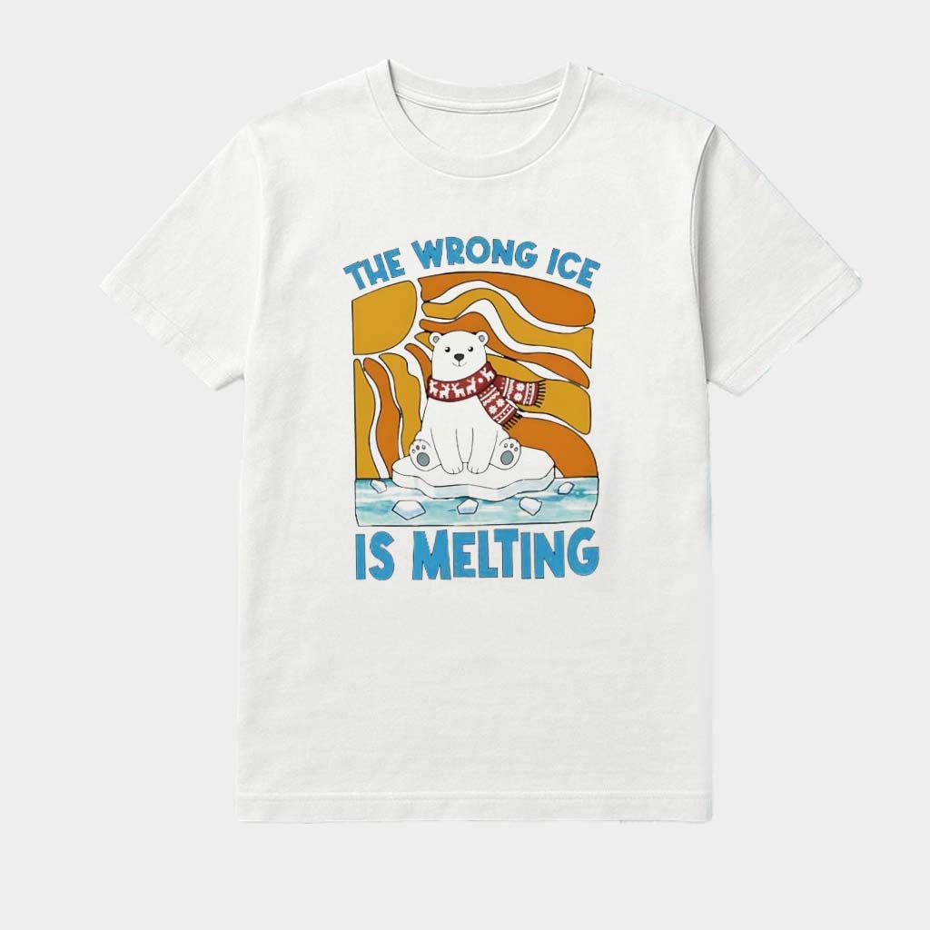 The Wrong Ice Is Melting Polar Bear Abolish Ice Cartoon Shirt Best First Birthday Gifts