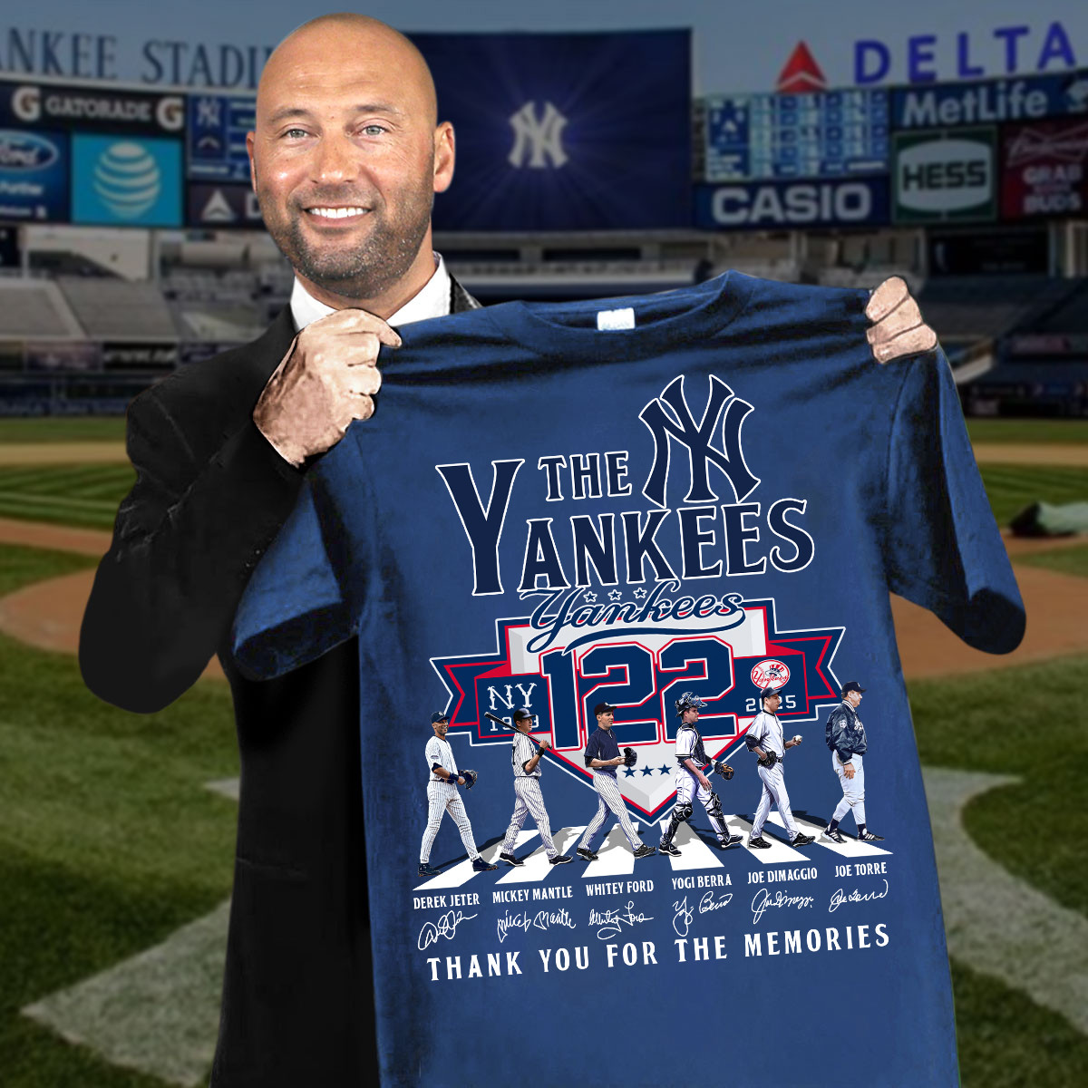 The Yankees Thank You For The Memories 122Nd 1903-2025 T-Shirt Gifts For Baseball Lovers