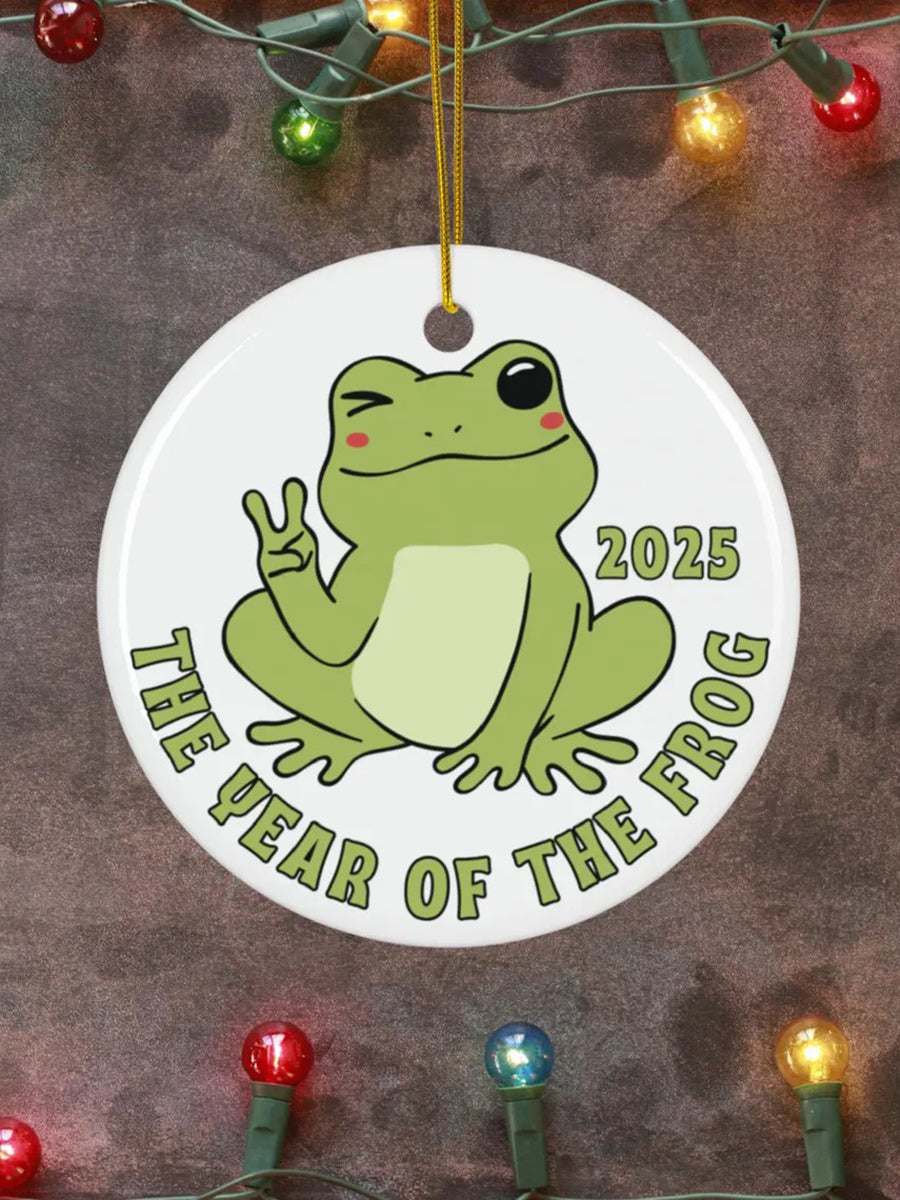 The Year Of The Frog Portland Frog Christmas Ornament Antifa Merch Xmas Tree Decor