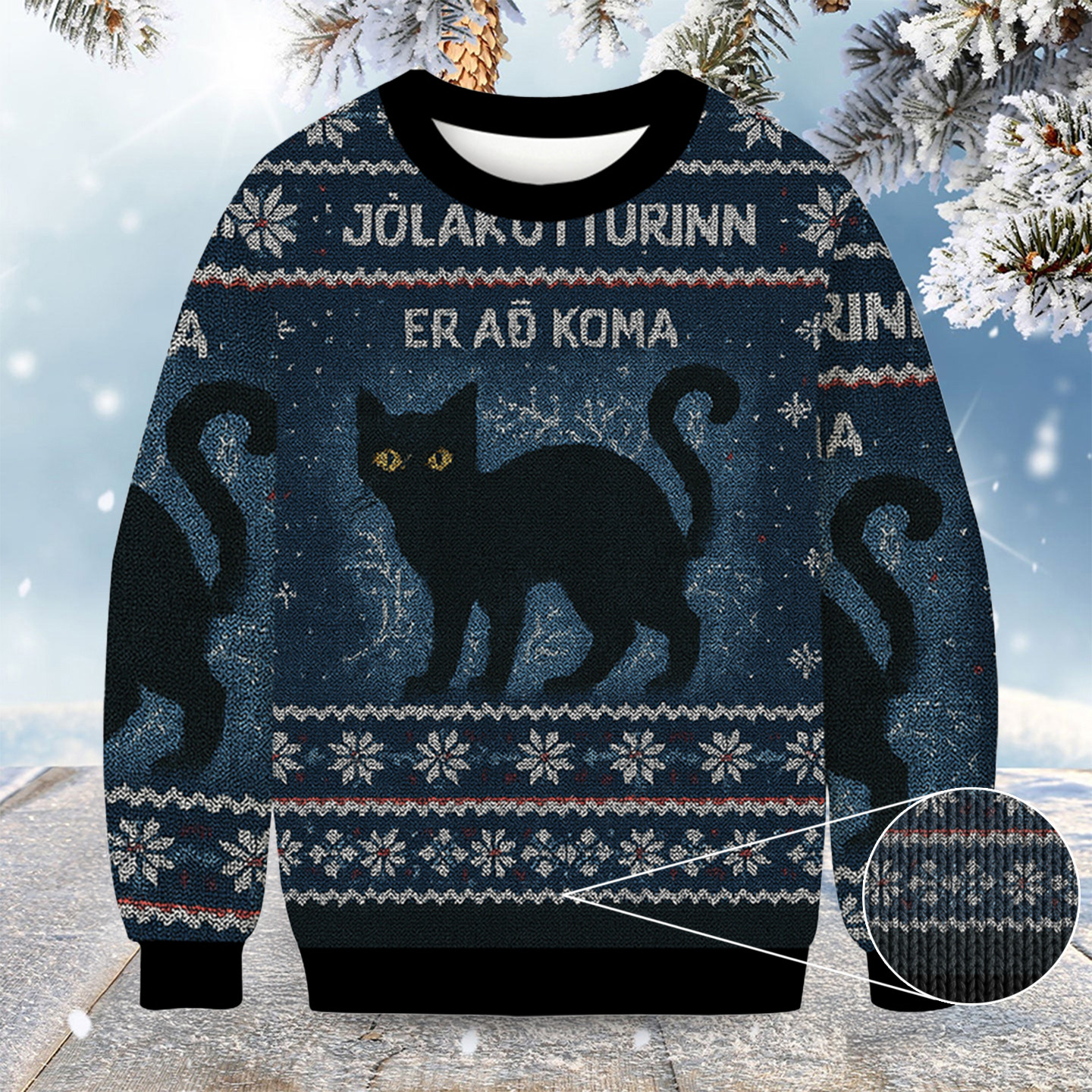 The Yule Cat Is Coming Christmas Ugly Sweater Cat Christmas Sweater Cat Lover Xmas Gifts
