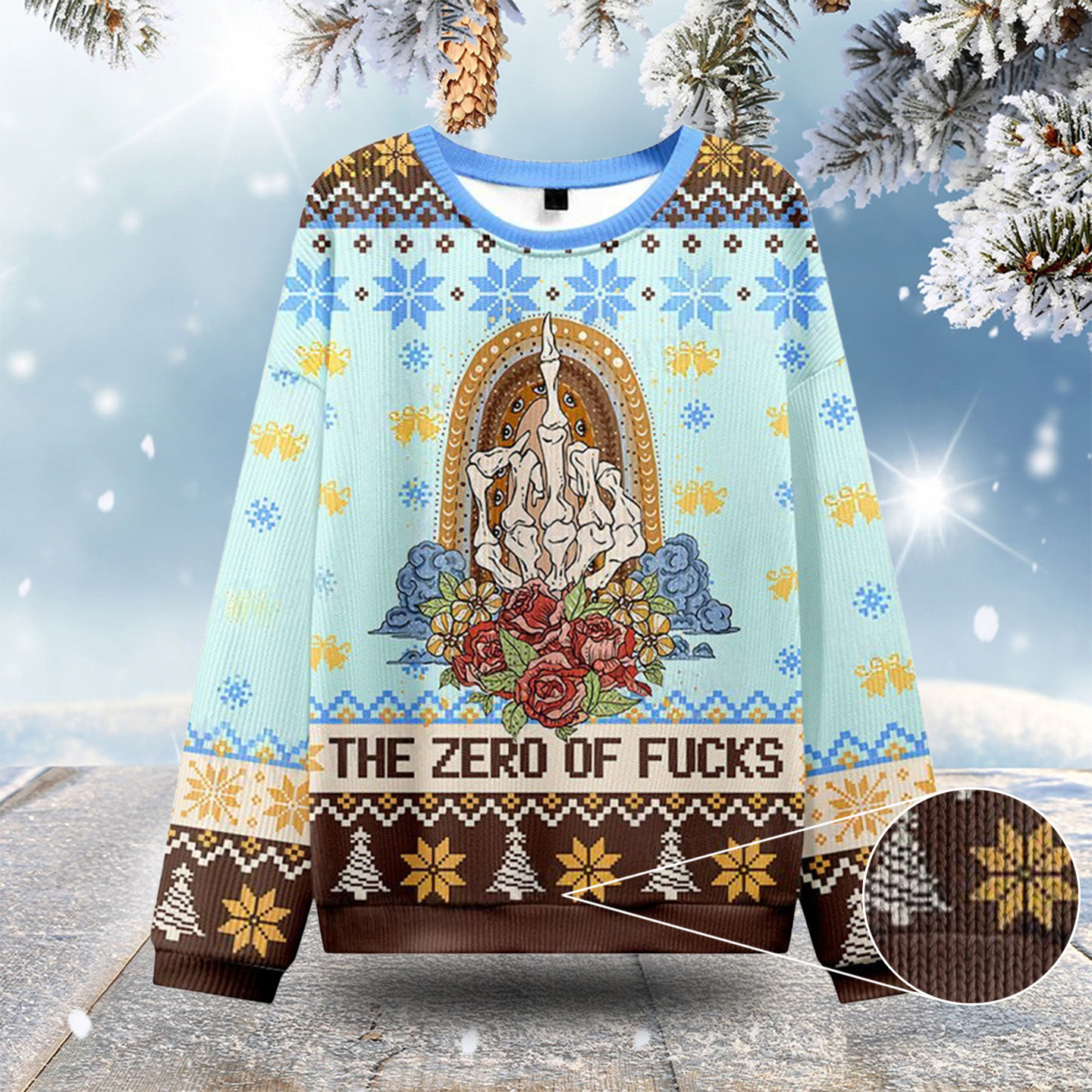 The Zero Of F Sacred Bloom Ugly Christmas Sweatshirts Silly Christmas Jumpers Gifts For Dad