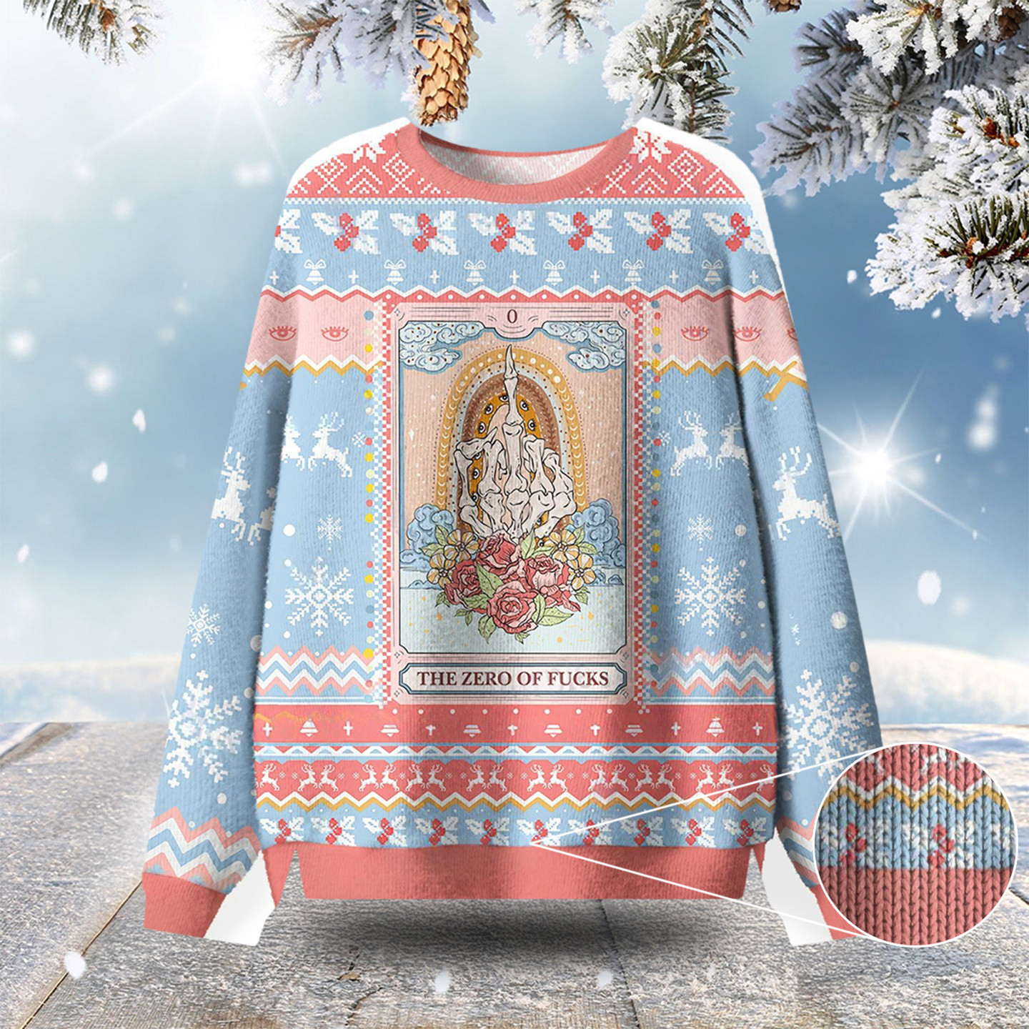 The Zero Of F Tarot Ugly Christmas Sweatshirts Crazy Xmas Sweaters Gifts For Friend