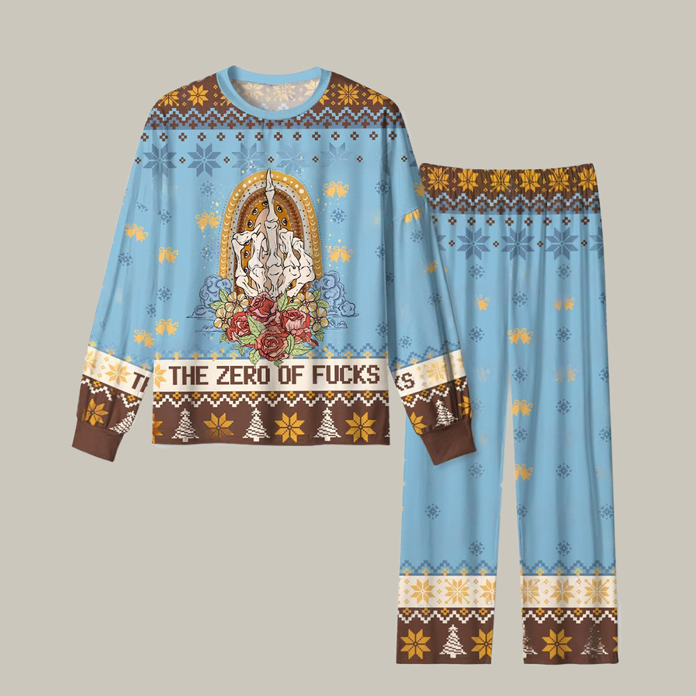 The Zero Of Fcks Blessed Bones Christmas Pajamas Xmas Wear Fantasy Lover Xmas Gifts