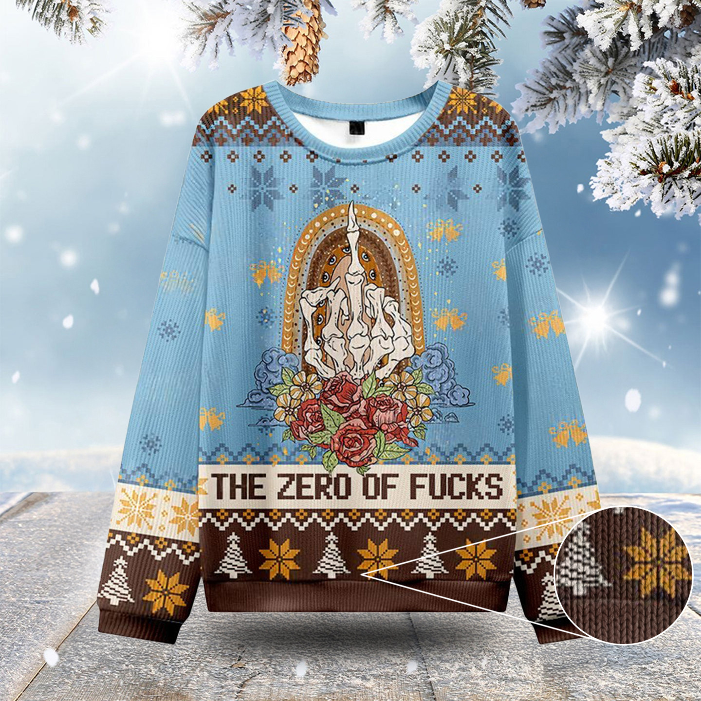 The Zero Of Fcks Blessed Bones Ugly Christmas Sweatshirts Ugly Holiday Sweater Gifts For Him