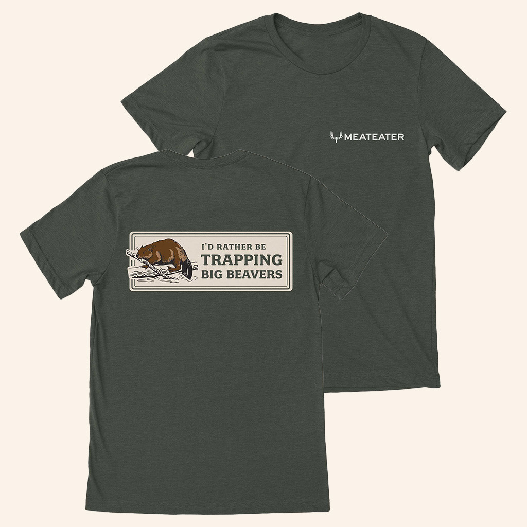 Themeateater Merch Rather Be Trapping Big Beavers T-Shirt MeatEater Shirt Gifts For Him